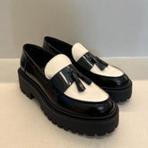 VSL Mocassino in Pelle Nero/Bianco